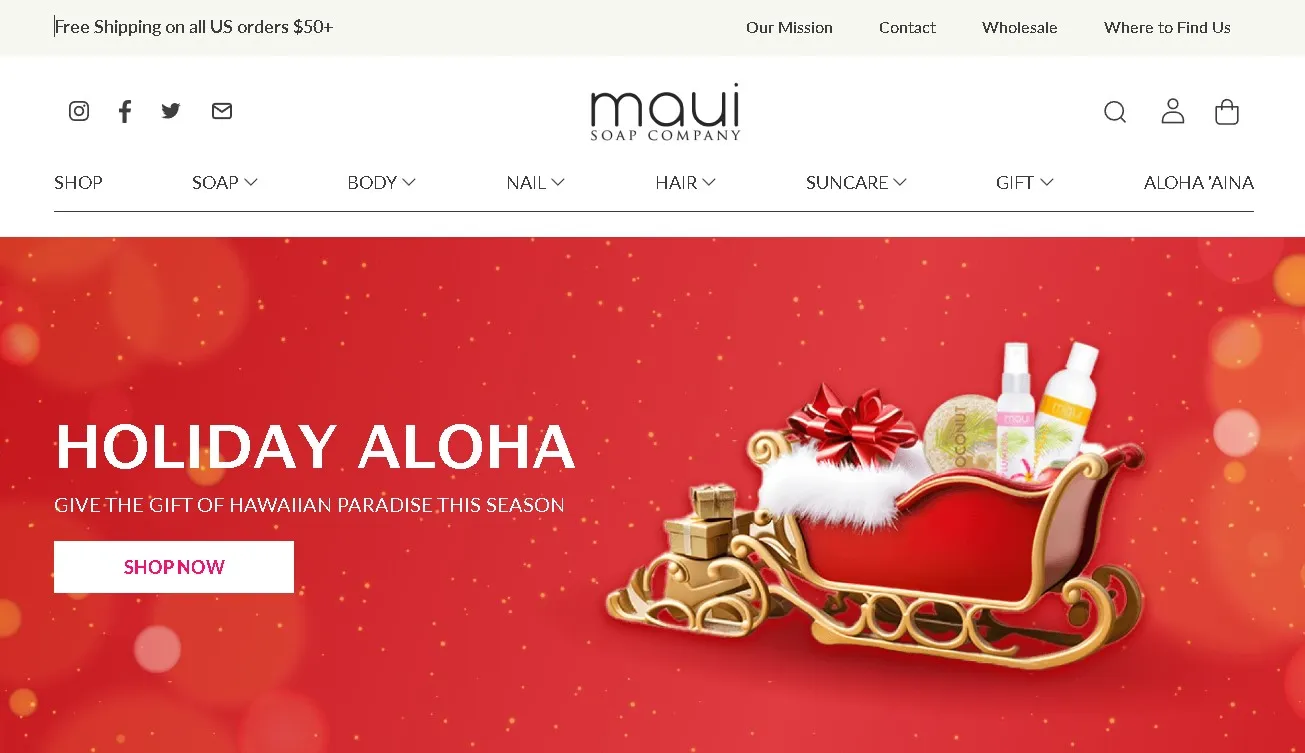 マウイソープカンパニー（Maui Soap Company）の公式サイト